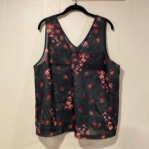 A New Day XXL sheer floral shirt